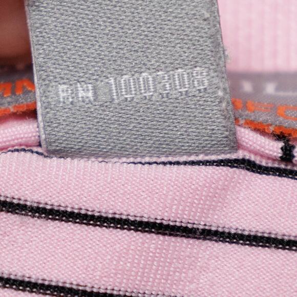 Peter Millar Pink Black Striped Summer Comfort Polo Shirt Mens Size XL - Picture 14 of 15